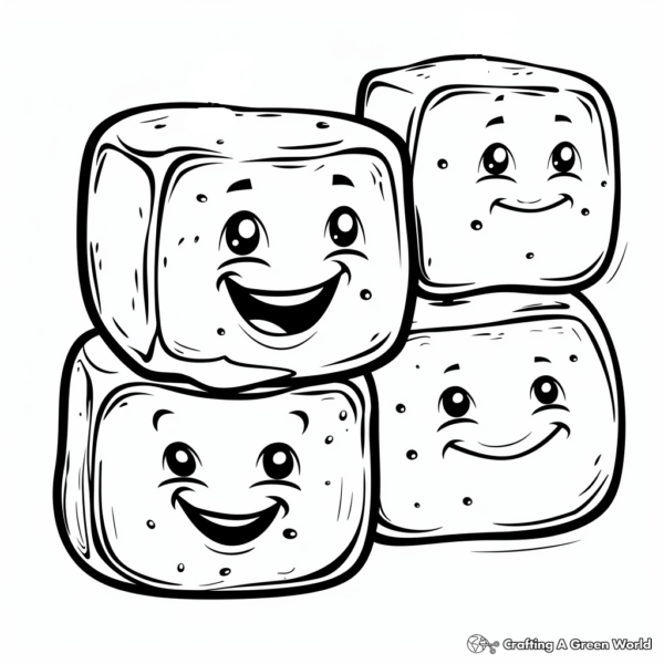 Marshmallow Coloring Pages - Free &amp; Printable!