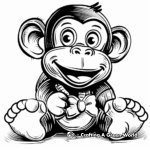 Playful Stuffed Monkey Coloring Pages 2