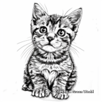 Playful Tabby Cat Coloring Pages 3