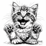 Playful Tabby Cat Coloring Pages 4
