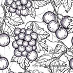 Plums and Grapes: Fruity Purple Coloring Pages 3