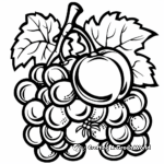 Plums and Grapes: Fruity Purple Coloring Pages 4