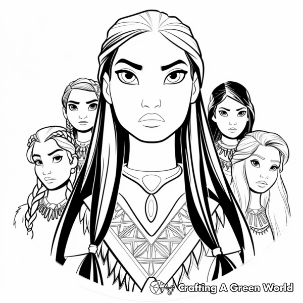 Pocahontas Coloring Pages - Free &amp; Printable!