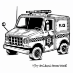 Police Box Truck Coloring Pages 1