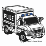 Police Box Truck Coloring Pages 2