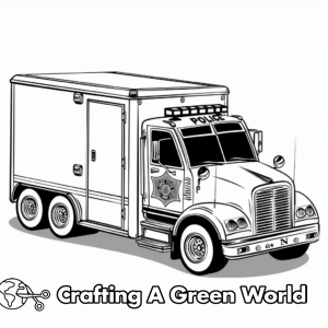 Police Truck Coloring Pages - Free &amp; Printable!