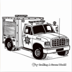 Police Box Truck Coloring Pages 4