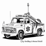 Police Tow Truck Coloring Sheets 1