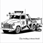 Police Tow Truck Coloring Sheets 2