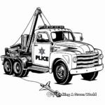 Police Tow Truck Coloring Sheets 4