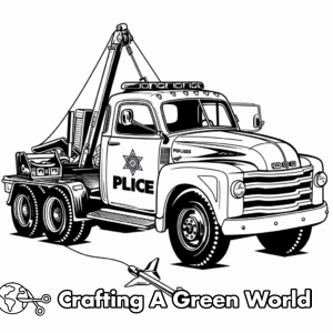 Police Truck Coloring Pages - Free &amp; Printable!