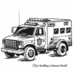 Police Truck in Action Scene Coloring Pages 1