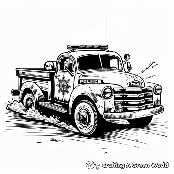 Police Truck Coloring Pages - Free &amp; Printable!