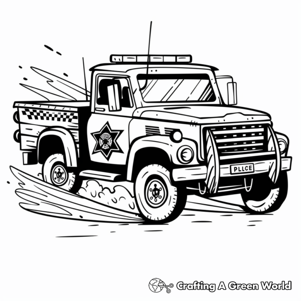 Police Truck Coloring Pages - Free &amp; Printable!