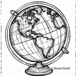 Political World Globe Coloring Pages 1