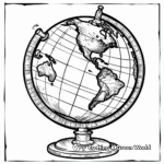 Political World Globe Coloring Pages 2
