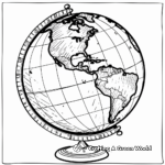 Political World Globe Coloring Pages 4