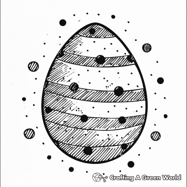 Polka Dot Egg Coloring Pages 1