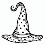 Polka Dot Witch Hat Coloring Pages 3