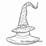 Polka Dot Witch Hat Coloring Pages 4