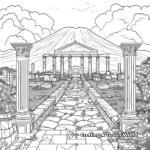 Pompeii Ruins Illustrative Coloring Pages 2