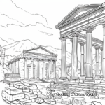 Pompeii Ruins Illustrative Coloring Pages 3