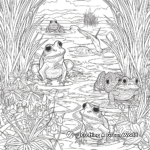 Pond Life Coloring Pages: Frogs, Ducks, and Fish 2
