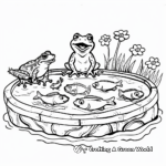 Pond Life Coloring Pages: Frogs, Ducks, and Fish 3