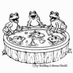 Pond Life Coloring Pages: Frogs, Ducks, and Fish 4