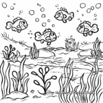 Pond-Related Food Chain: Educational Coloring Pages 4