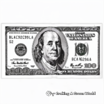 Pop Art Style Dollar Bill Coloring Pages 2