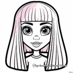 Popstar Pink Hair Coloring Pages 4
