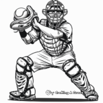 Posed Baseball Catcher Coloring Pages 4