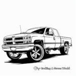 Powerful Chevy Silverado Truck Coloring Pages 1