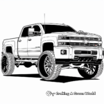 Powerful Chevy Silverado Truck Coloring Pages 2