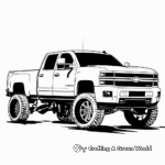 Powerful Chevy Silverado Truck Coloring Pages 3