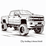Powerful Chevy Silverado Truck Coloring Pages 4