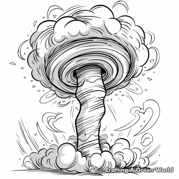 Tornado Coloring Pages - Free &amp; Printable!
