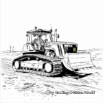 Powerful John Deere Bulldozer Coloring Pages 1