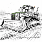 Powerful John Deere Bulldozer Coloring Pages 2