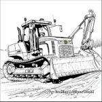 Powerful John Deere Bulldozer Coloring Pages 3