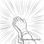 Praying Hands and Heavenly Light Coloring Pages 1