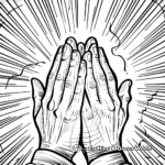 Praying Hands and Heavenly Light Coloring Pages 3