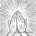 Praying Hands and Heavenly Light Coloring Pages 4
