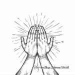 Praying Hands in Nature Coloring Pages 1
