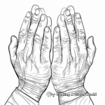 Praying Hands in Nature Coloring Pages 2