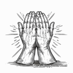 Praying Hands in Nature Coloring Pages 3