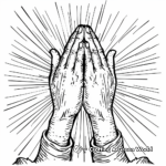 Praying Hands with Bible Coloring Pages 2