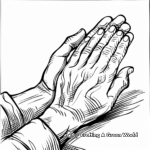 Praying Hands with Bible Coloring Pages 3