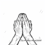Praying Hands with Bible Coloring Pages 4